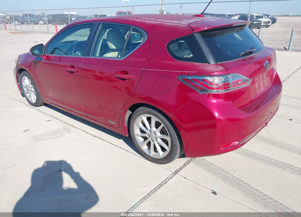 2013 LEXUS CT 200H VIN: JTHKD5BH5D2140485