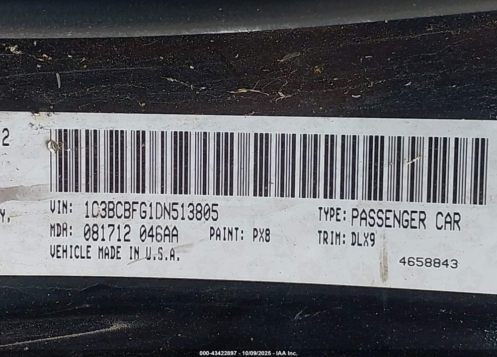 2013 CHRYSLER 200 VIN: 1C3BCBFG1DN513805