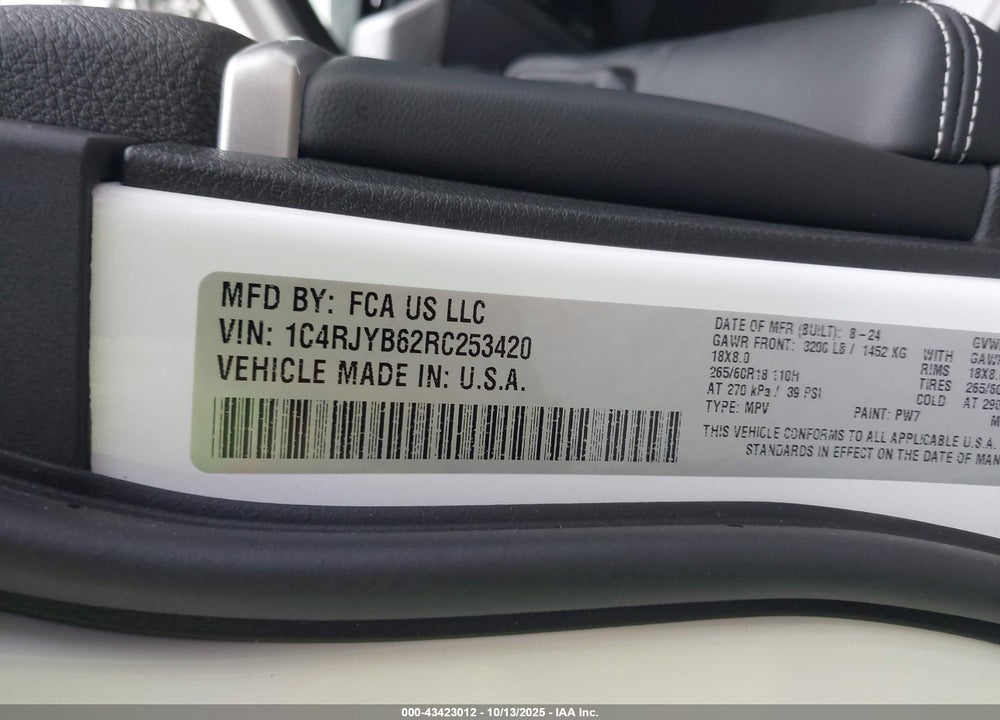 2024 JEEP GRAND CHEROKEE 4XE VIN: 1C4RJYB62RC253420