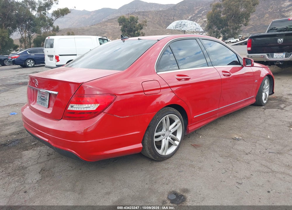 2012 MERCEDES-BENZ C 250 SPORT VIN: WDDGF4HB8CR213942