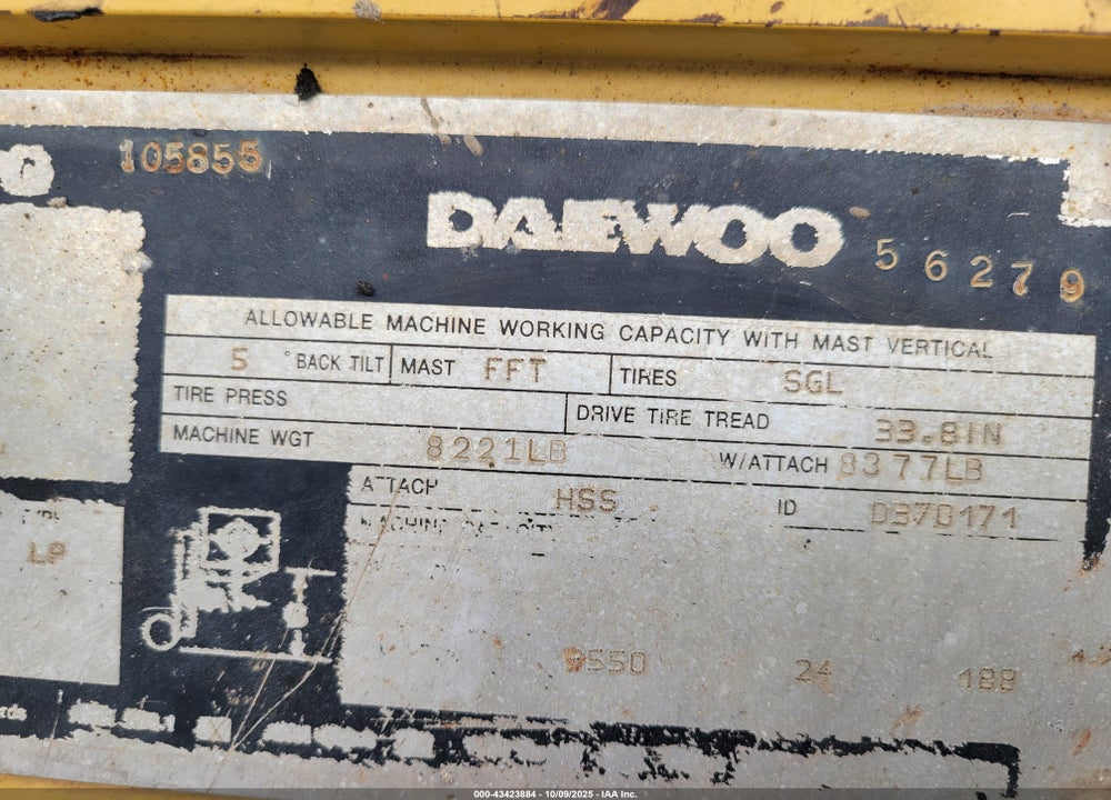 1998 DAEWOO GC20S-2 VIN: 06-06369