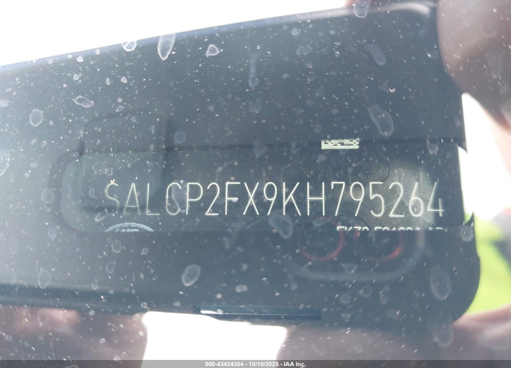 2019 LAND ROVER DISCOVERY SPORT VIN: SALCP2FX9KH795264