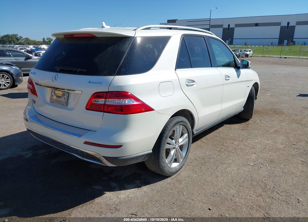 2012 MERCEDES-BENZ ML 350 4MATIC VIN: 4JGDA5HBXCA031140