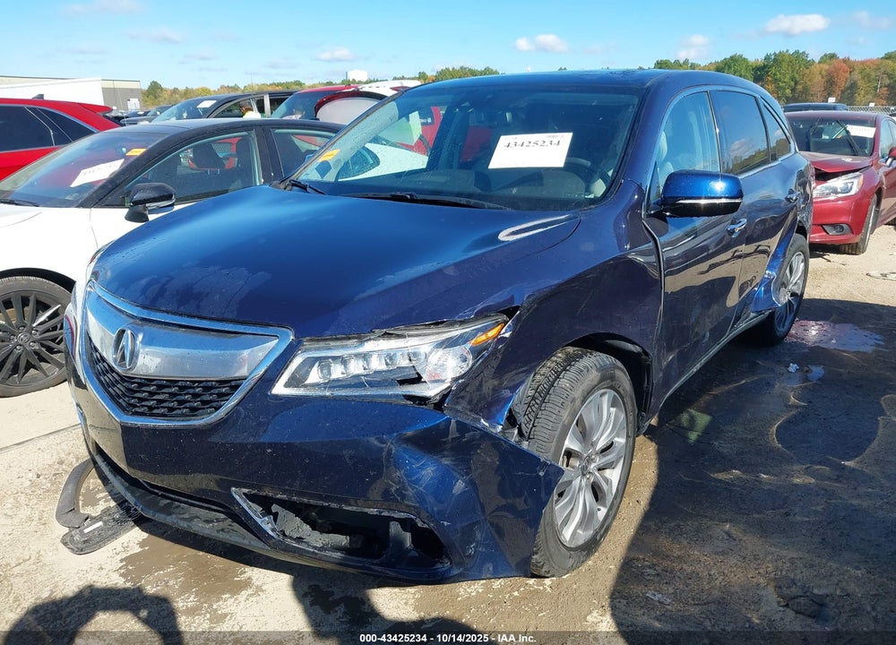 2015 ACURA MDX VIN: 5FRYD4H49FB029804