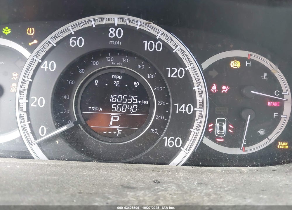 2013 HONDA ACCORD EX-L VIN: 1HGCR2F86DA052360
