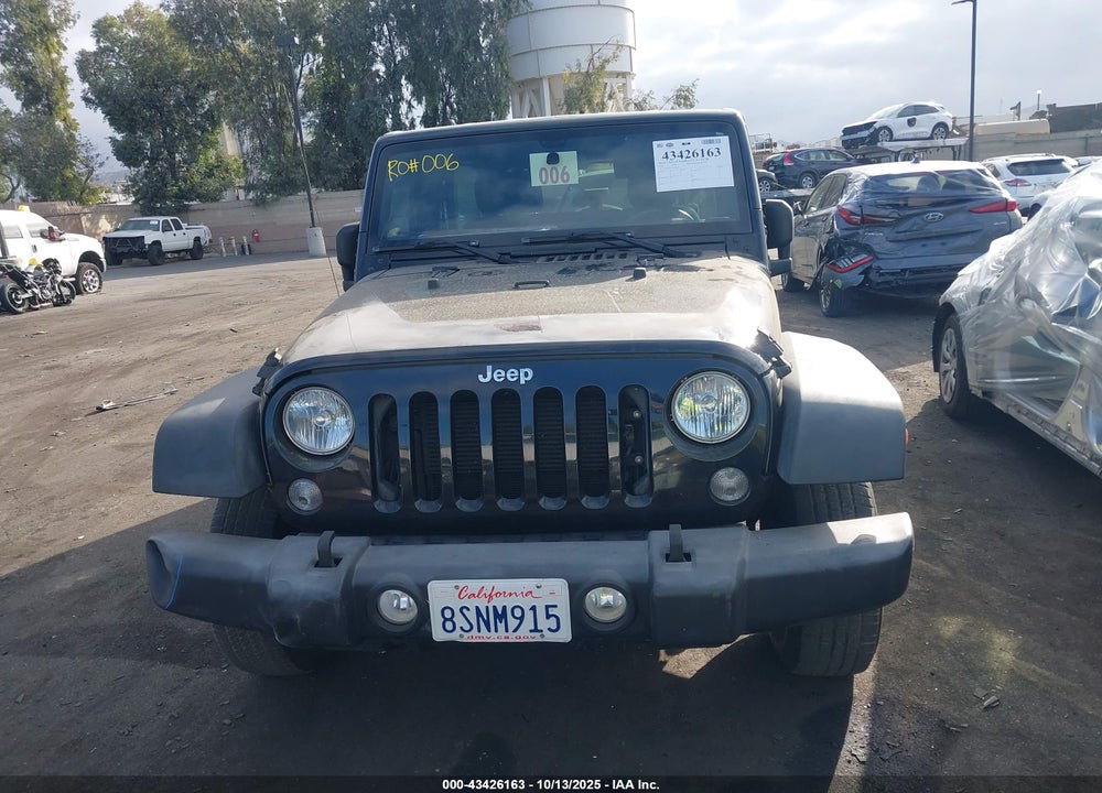 2018 JEEP WRANGLER JK UNLIMITED SPORT 4X4 VIN: 1C4BJWDG9JL884617