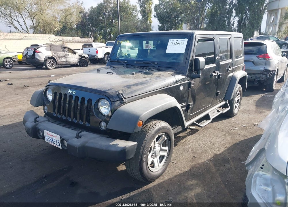 2018 JEEP WRANGLER JK UNLIMITED SPORT 4X4 VIN: 1C4BJWDG9JL884617
