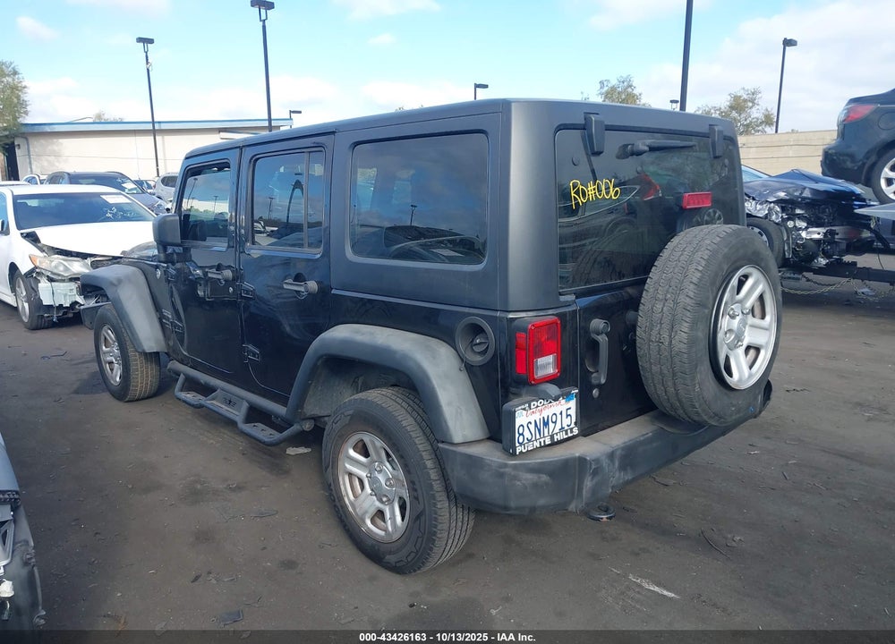 2018 JEEP WRANGLER JK UNLIMITED SPORT 4X4 VIN: 1C4BJWDG9JL884617