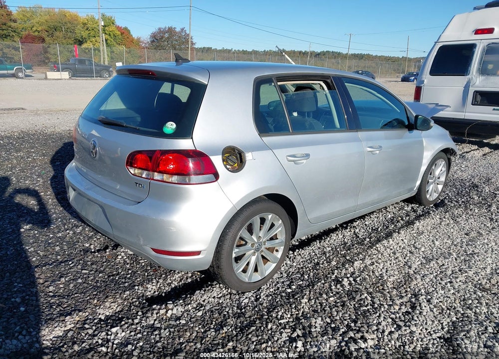 2012 VOLKSWAGEN GOLF TDI 4-DOOR VIN: WVWNM7AJ2CW333196