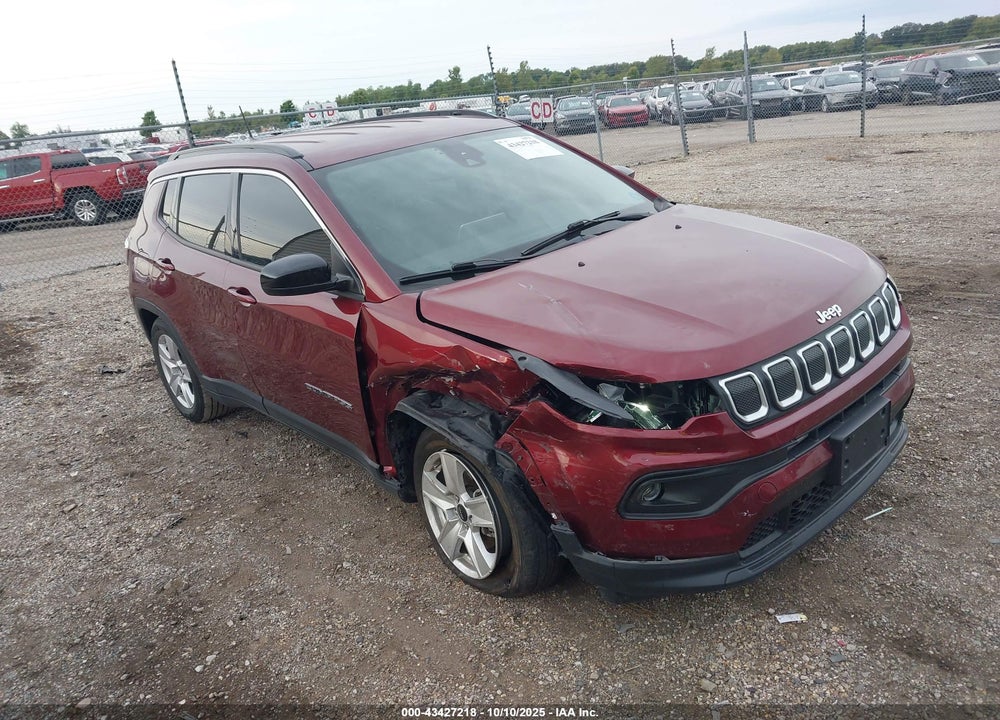 2022 JEEP COMPASS LATITUDE FWD VIN: 3C4NJCBBXNT119252