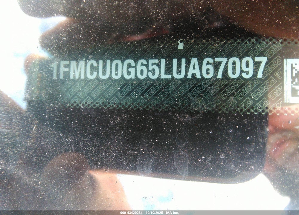 2020 FORD ESCAPE SE VIN: 1FMCU0G65LUA67097