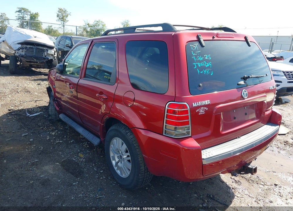 2006 MERCURY MARINER LUXURY/PREMIER VIN: 4M2YU57186KJ00289