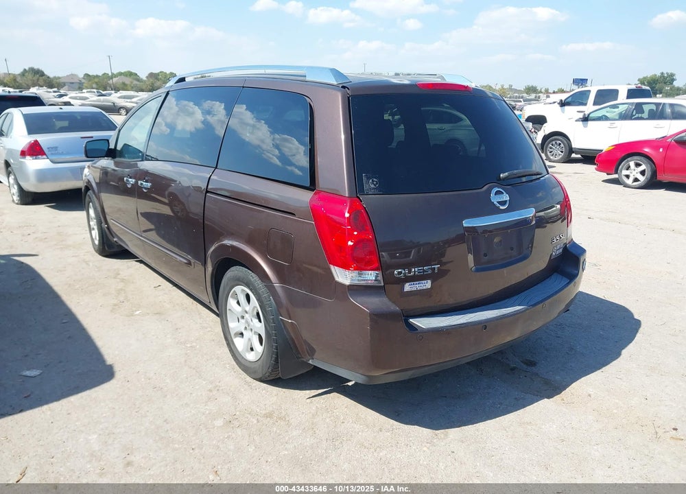 2007 NISSAN QUEST 3.5 SL VIN: 5N1BV28U67N123100