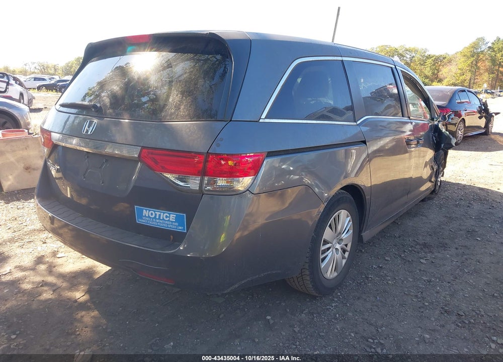 2016 HONDA ODYSSEY LX VIN: 5FNRL5H20GB129529