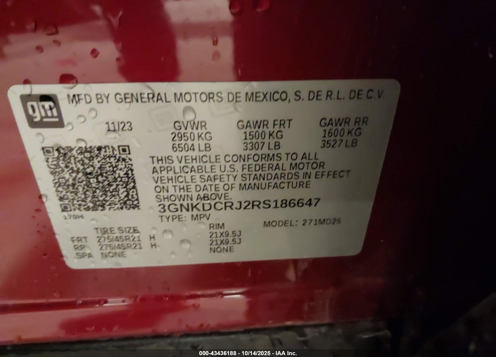 2024 CHEVROLET BLAZER EV EAWD RS VIN: 3GNKDCRJ2RS186647