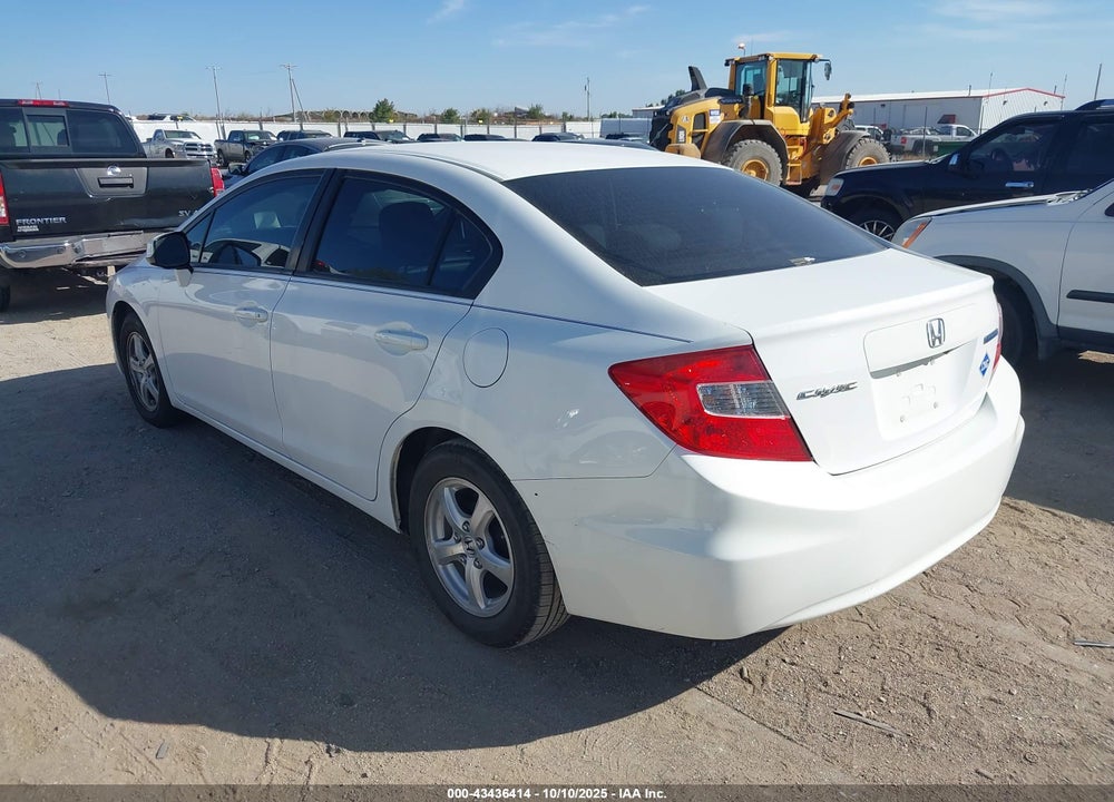 2012 HONDA CIVIC VIN: 19XFB5F50CE000807