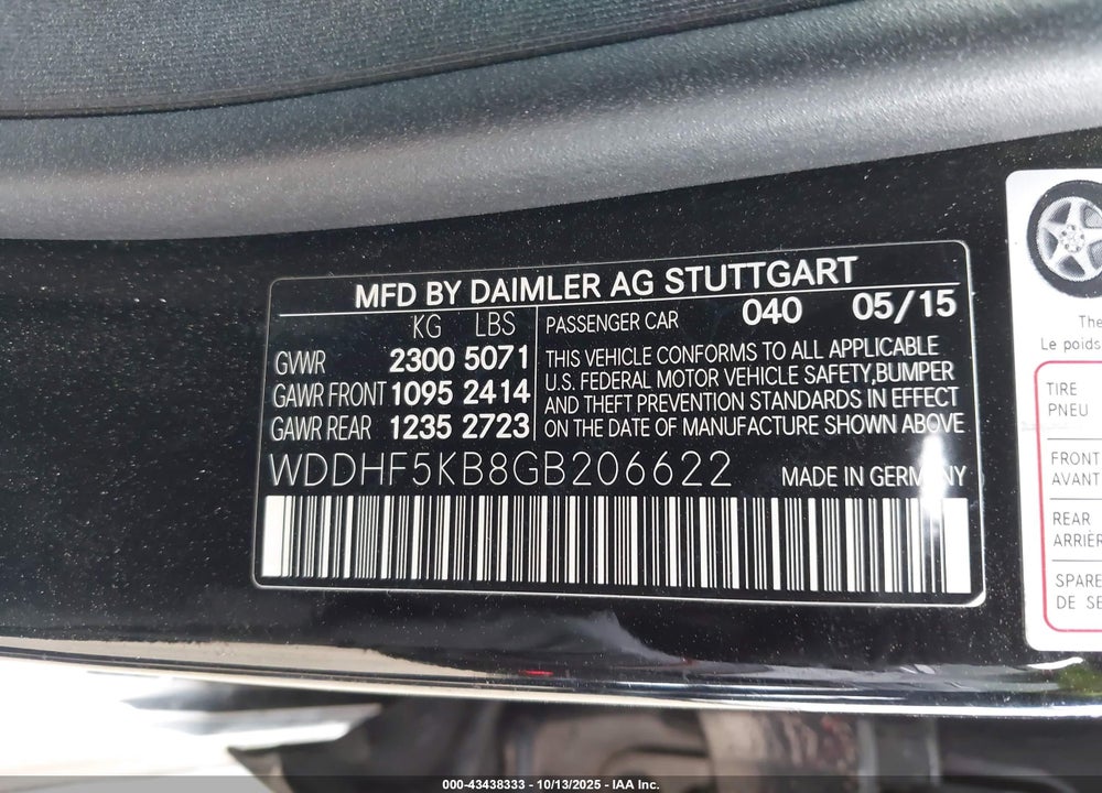 2016 MERCEDES-BENZ E 350 VIN: WDDHF5KB8GB206622