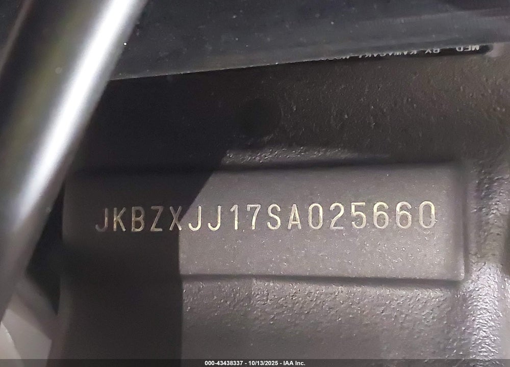 2025 KAWASAKI ZX636 K VIN: JKBZXJJ17SA025660