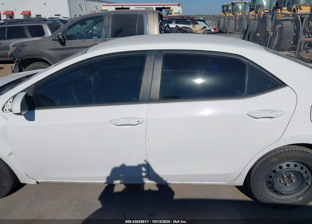 2016 TOYOTA COROLLA LE VIN: 2T1BURHE1GC527661