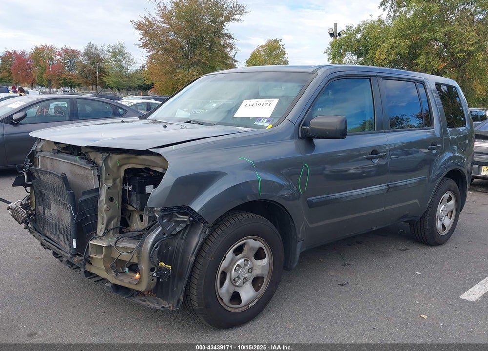 2013 HONDA PILOT LX VIN: 5FNYF4H24DB059915