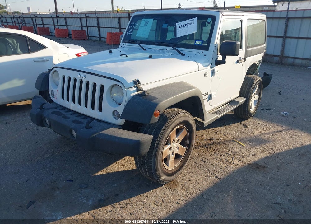 2015 JEEP WRANGLER SPORT VIN: 1C4GJWAG6FL533889