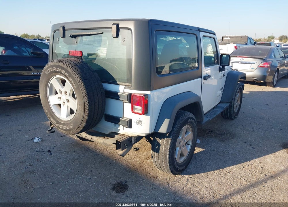 2015 JEEP WRANGLER SPORT VIN: 1C4GJWAG6FL533889