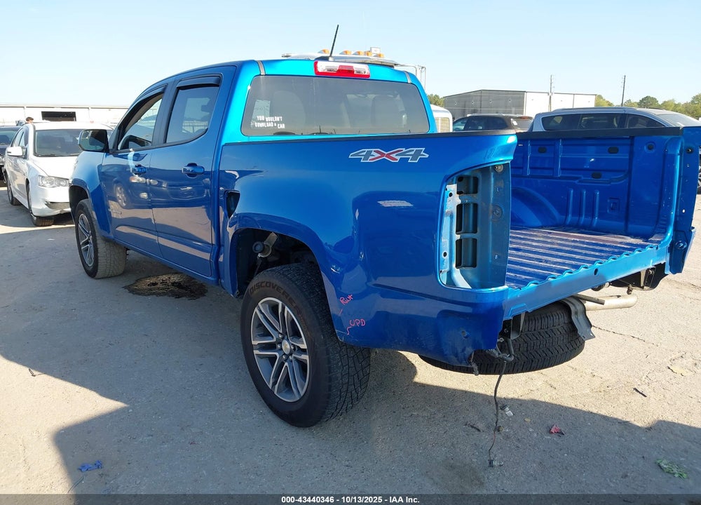 2021 CHEVROLET COLORADO 4WD SHORT BOX WT VIN: 1GCGTBEN7M1168143
