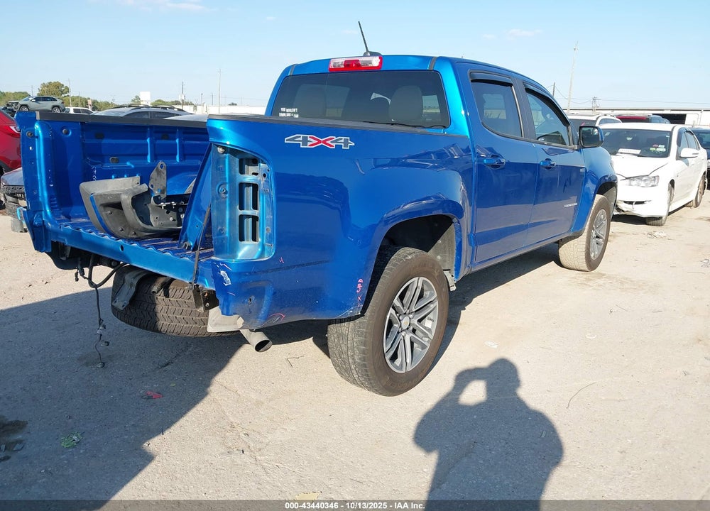 2021 CHEVROLET COLORADO 4WD SHORT BOX WT VIN: 1GCGTBEN7M1168143