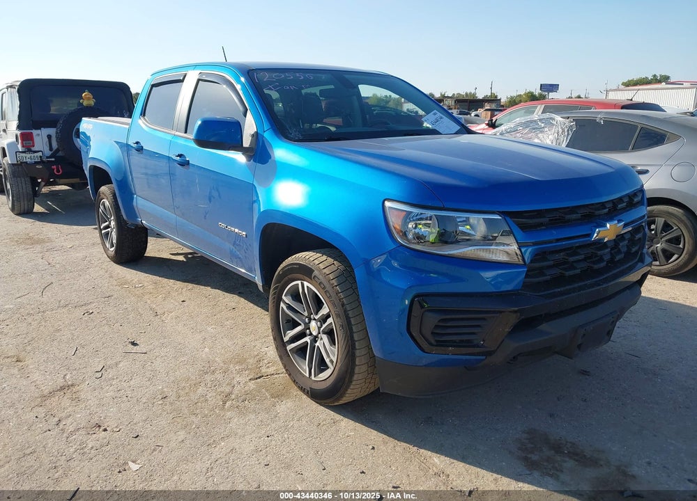 2021 CHEVROLET COLORADO 4WD SHORT BOX WT VIN: 1GCGTBEN7M1168143