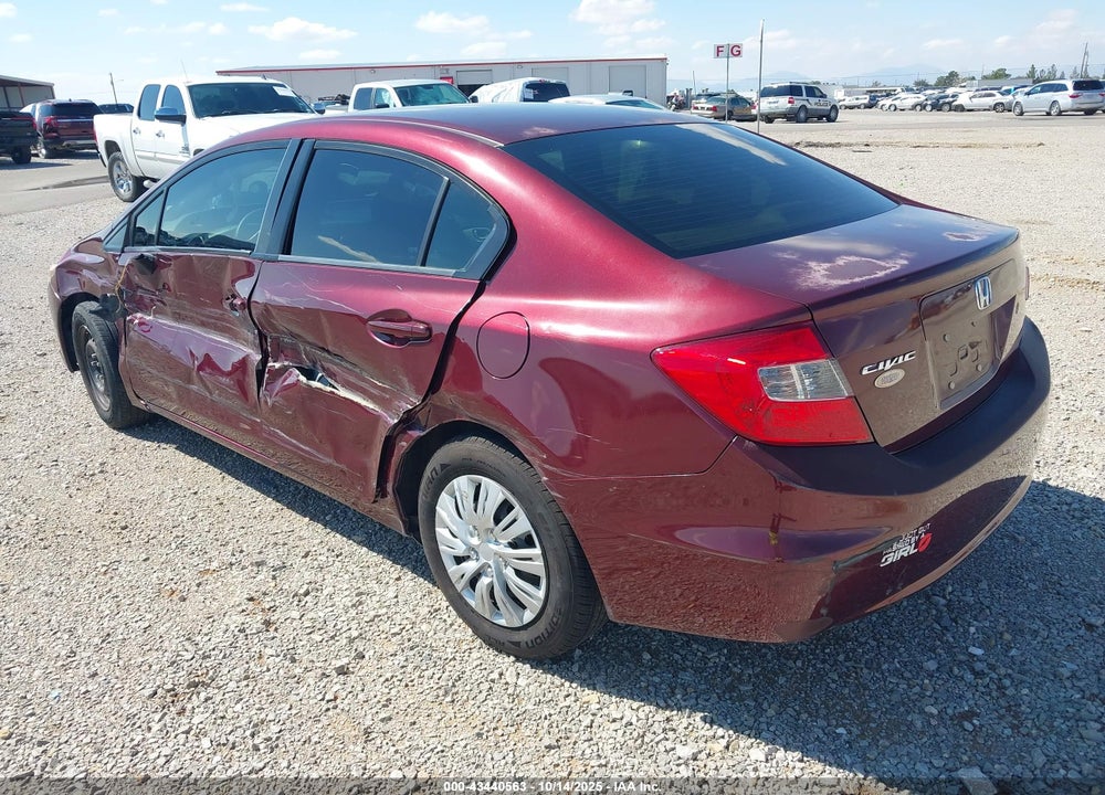 2012 HONDA CIVIC VIN: 2HGFB2F59CH605803