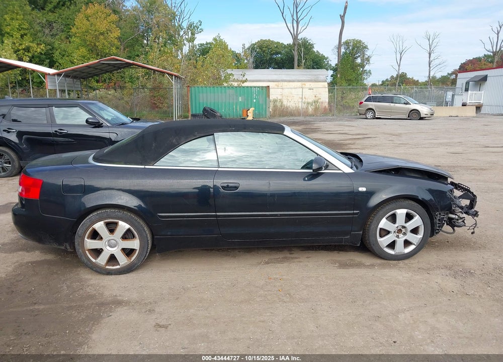 2005 AUDI A4 3.0 VIN: WAUDT48H25K009592