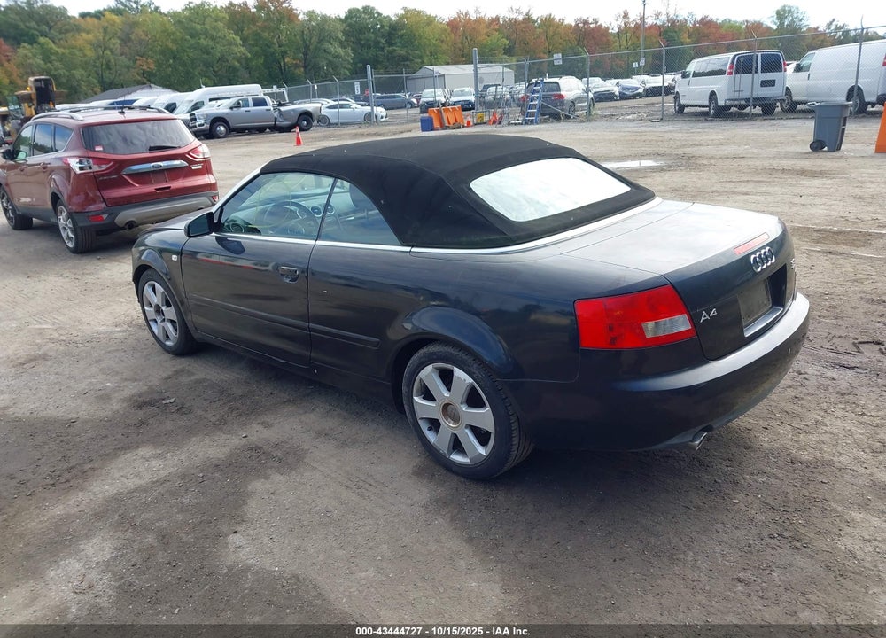 2005 AUDI A4 3.0 VIN: WAUDT48H25K009592