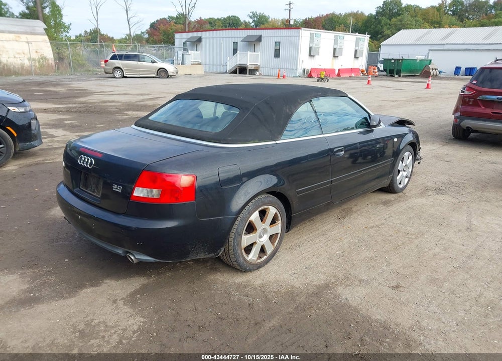 2005 AUDI A4 3.0 VIN: WAUDT48H25K009592