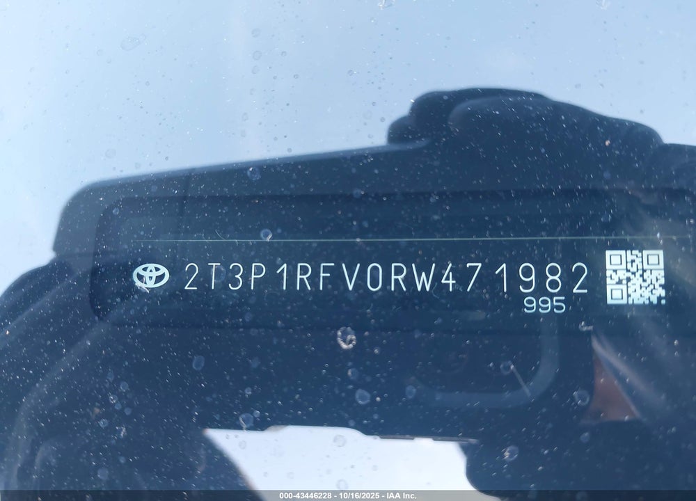 2024 TOYOTA RAV4 VIN: 2T3P1RFV0RW471982