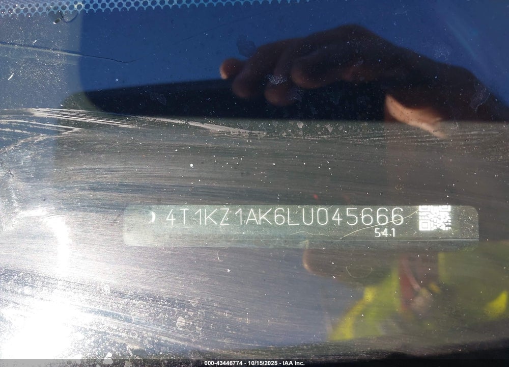 2020 TOYOTA CAMRY VIN: 4T1KZ1AK6LU045666