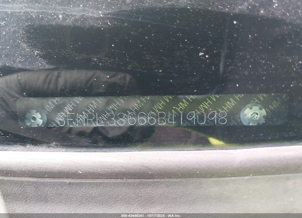 2006 HONDA ODYSSEY EX-L VIN: 5FNRL38666B419098