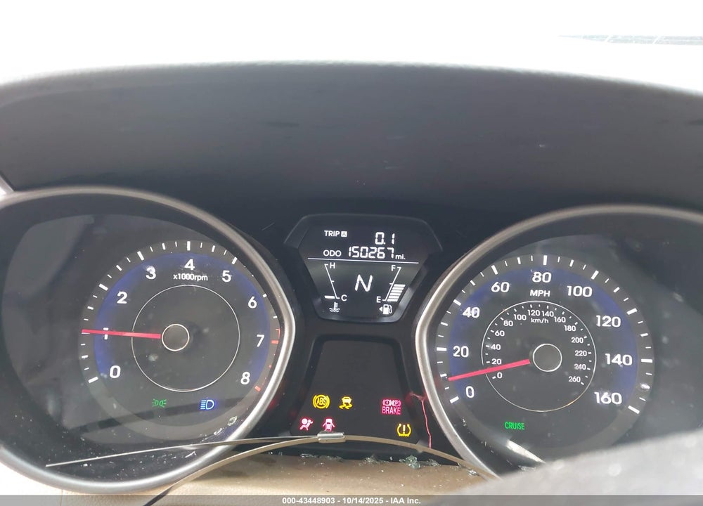 2013 HYUNDAI ELANTRA GLS VIN: 5NPDH4AE3DH311801