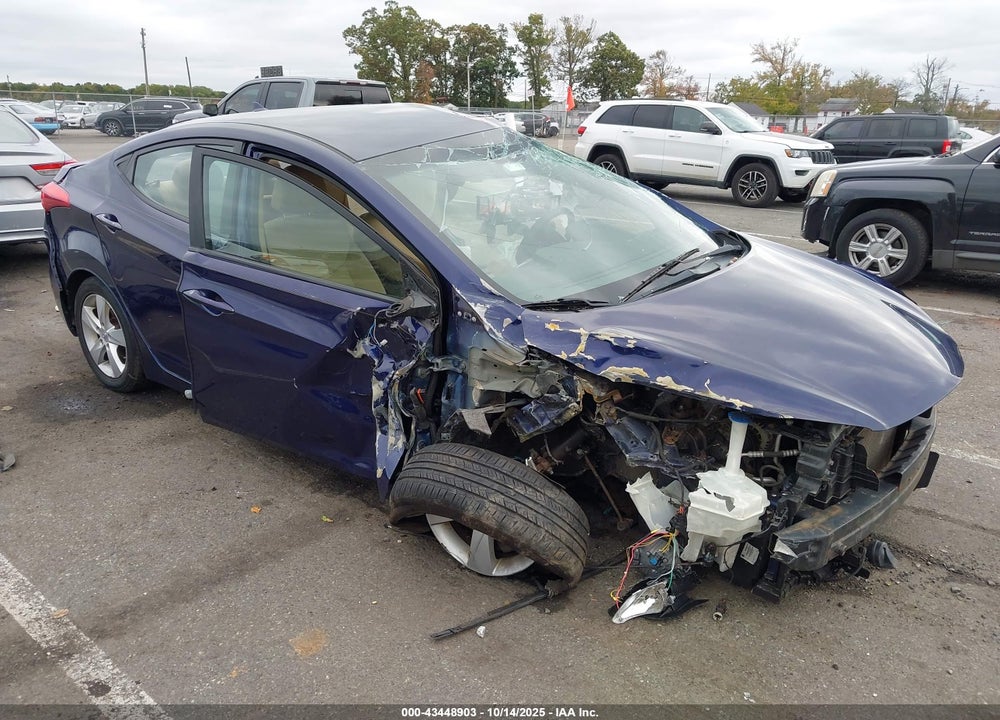 2013 HYUNDAI ELANTRA GLS VIN: 5NPDH4AE3DH311801