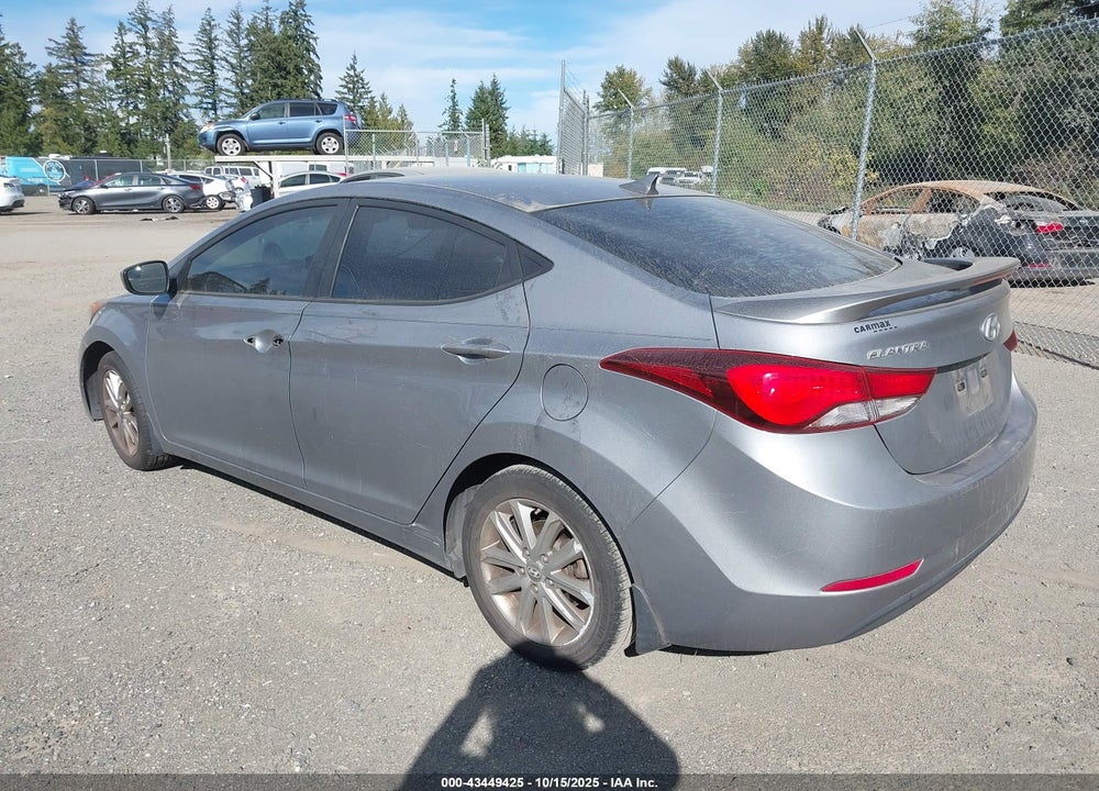 2015 HYUNDAI ELANTRA VIN: KMHDH4AE9FU265928
