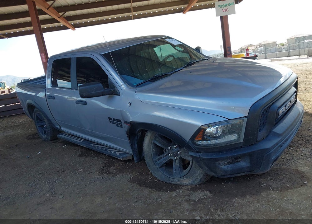 2021 RAM 1500 CLASSIC WARLOCK 4X4 5'7 BOX VIN: 1C6RR7LTXMS516590