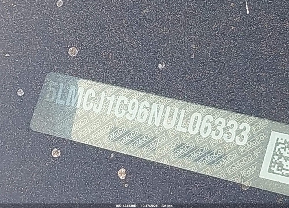 2022 LINCOLN CORSAIR STANDARD VIN: 5LMCJ1C96NUL06333