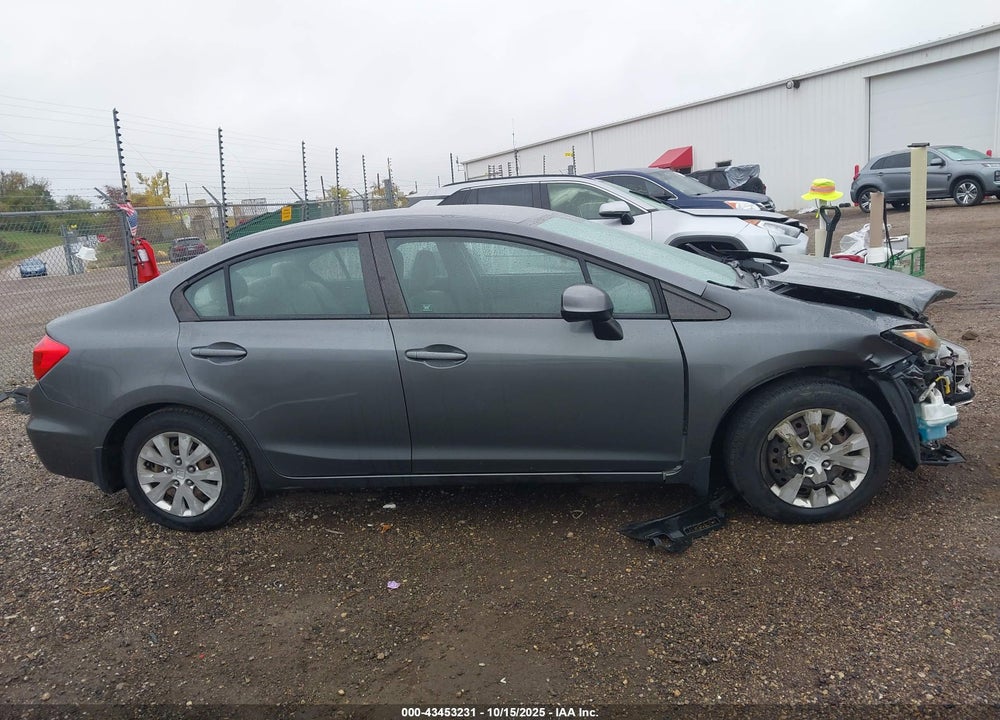 2012 HONDA CIVIC LX VIN: 19XFB2F54CE018225