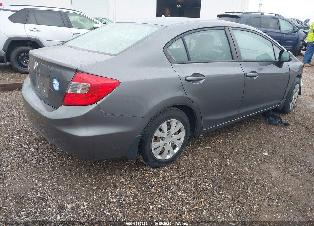 2012 HONDA CIVIC LX VIN: 19XFB2F54CE018225