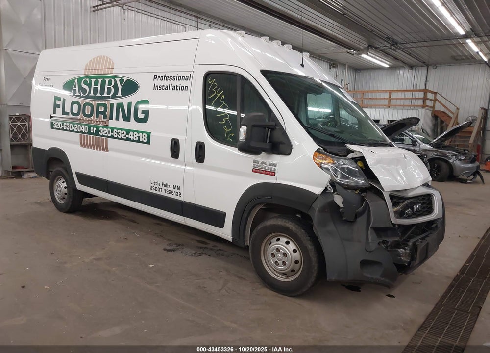 2020 RAM PROMASTER 2500 HIGH ROOF 159 WB VIN: 3C6TRVDG3LE139694