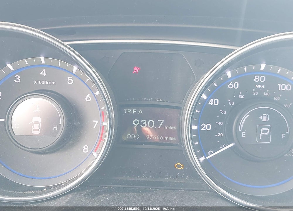 2013 HYUNDAI SONATA GLS VIN: 5NPEB4AC7DH614665