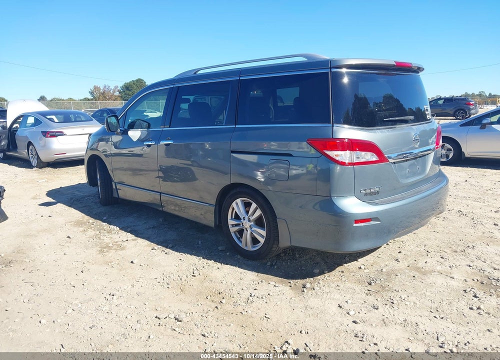 2012 NISSAN QUEST SL VIN: JN8AE2KP3C9043621