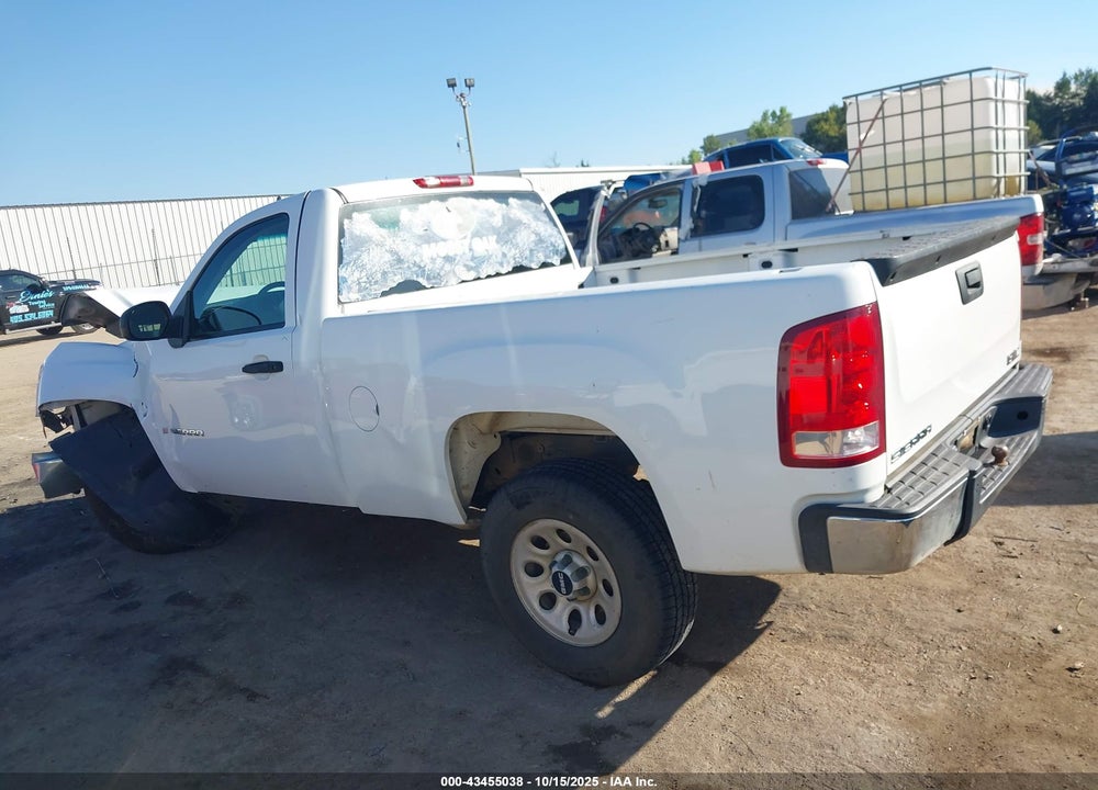 2007 GMC SIERRA 1500 WORK TRUCK VIN: 1GTEC14C07Z588477