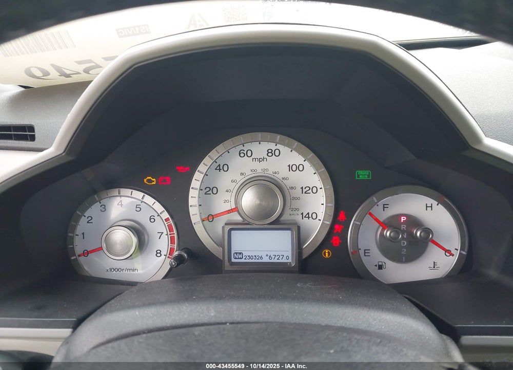 2011 HONDA PILOT TOURING VIN: 5FNYF4H91BB085186