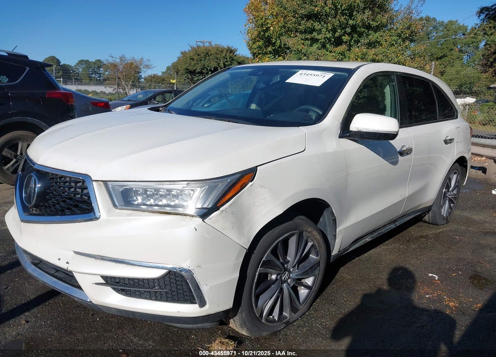 2019 ACURA MDX TECH PKG VIN: 5J8YD4H57KL003253