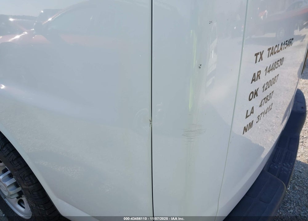 2015 CHEVROLET EXPRESS 2500 WORK VAN VIN: 1GCWGFCF6F1277697